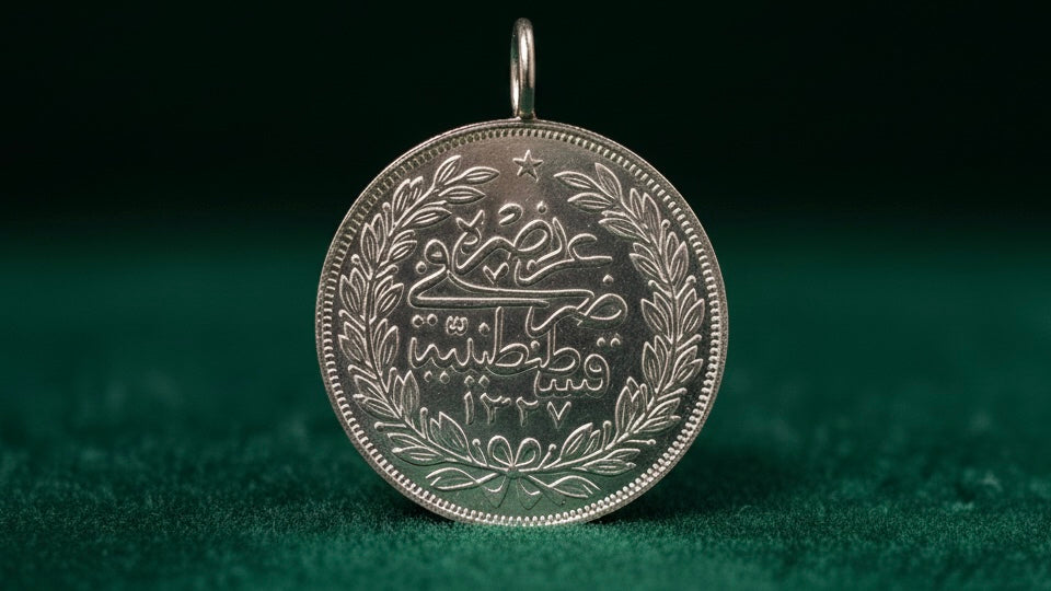 Resat Silber Münze mit Anhänger